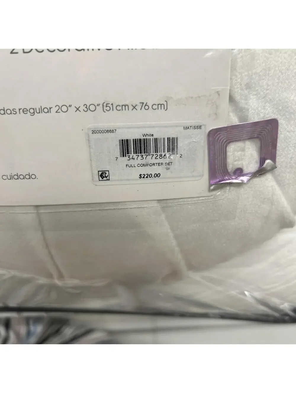 $220 Sunham White Matisse 9-Pc. Comforter & Bedding Set, Full Size